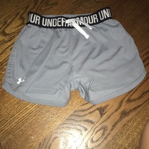 grey under armour shorts!